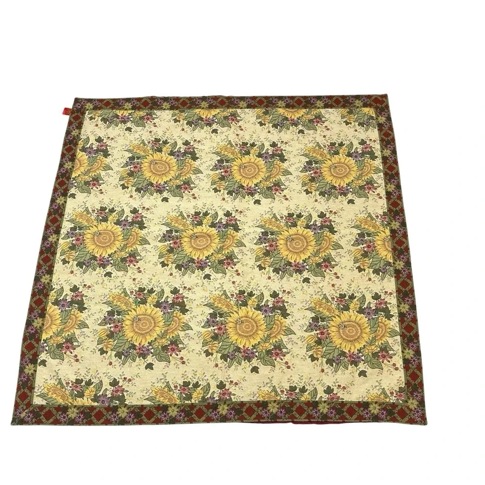Vintage Sterling International Tablecloth Sunfower FTapestry Decore De France